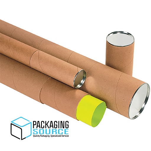 2 x 30 Kraft Mailing Tubes with Caps